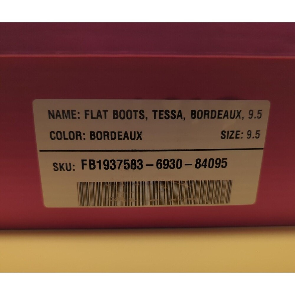 Shoe Dazzle Tessa Textured Flat Boot Women’s Sz 9.5 Bordeaux Riding Boot - Picture 15 of 15